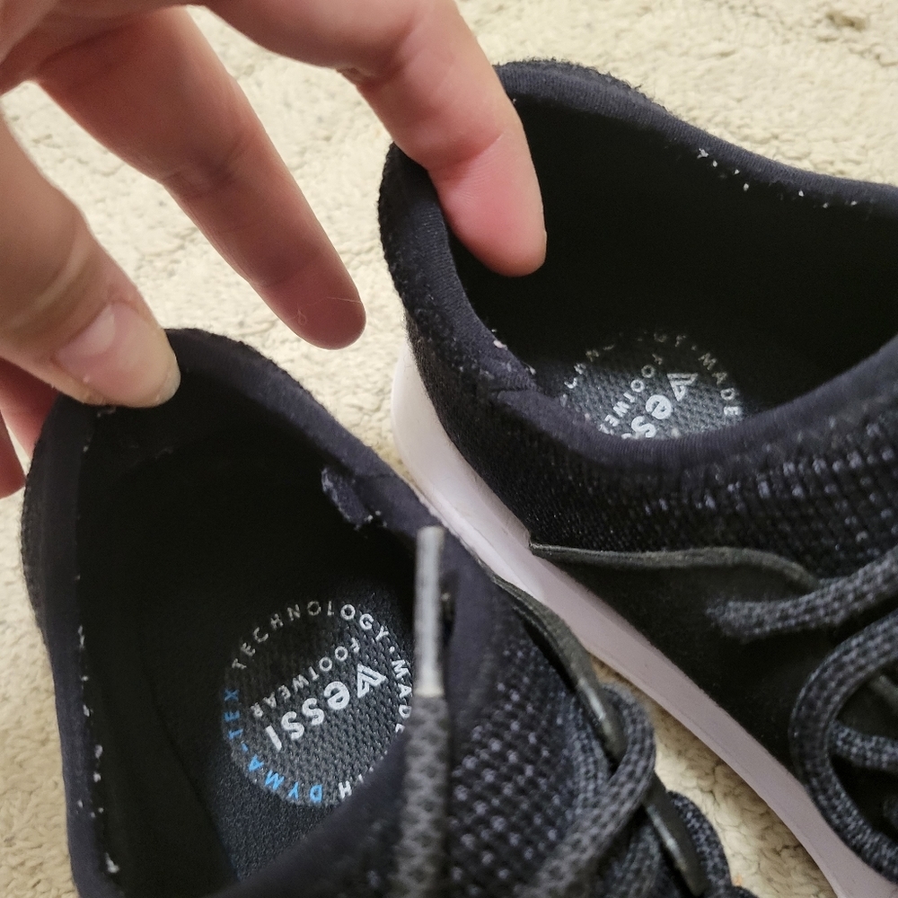 Vessi Black and White Women's Sneakers - Picture 4 of 10
